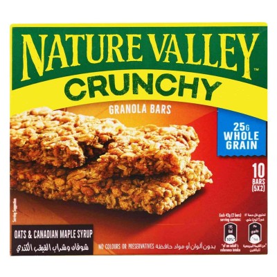 ناتشر فالي بارات مقرمشة، شراب القيقب، 42 جرام × عبوة من 5 قطع